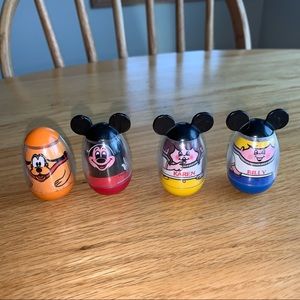 VINTAGE DISNEY Weebles wobbles Mickey Mouse club Mickey Pluto toys figures